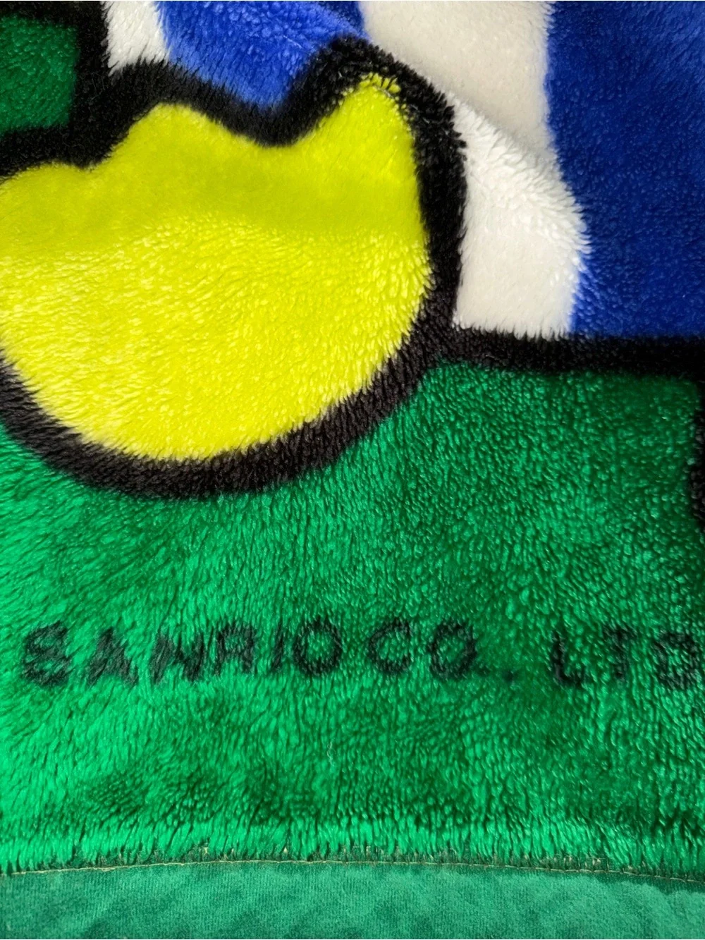 Vintage 1993 Sanrio Kero Keropi Blanket Rare Design 51x70 Inches Bedroom Decor